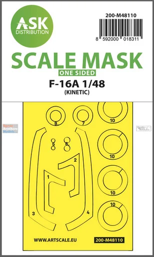 ASKM48110 1:48 ASK/Art Scale Mask - F-16A Falcon (KIN kit)