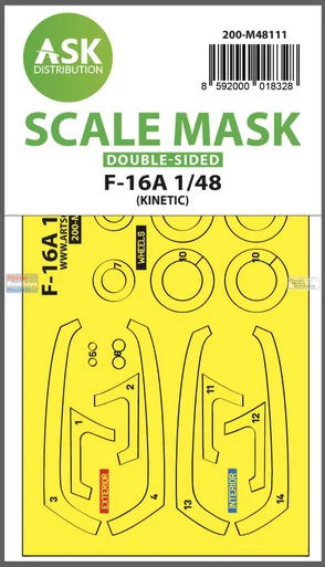 ASKM48111 1:48 ASK/Art Scale Double-Sided Mask - F-16A Falcon (KIN kit)