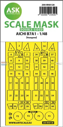 ASKM48128 1:48 ASK/Art Scale Double-Sided Mask - Aichi B7A1 Grace (HAS kit)