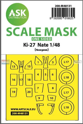 ASKM48131 1:48 ASK/Art Scale Mask - Ki-27 Nate (HAS kit)