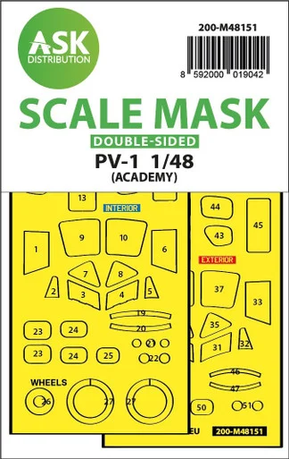 1/48 Art Scale PV-1 Ventura double-sided express fit mask for Academy