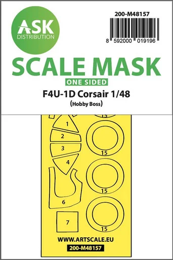1/48 Art Scale F4U-1D Corsair one-sided express mask for Hobby Boss