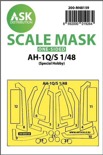 1/48 Art Scale AH-1Q/S Cobra one-sided fit express mask for Special Hobby