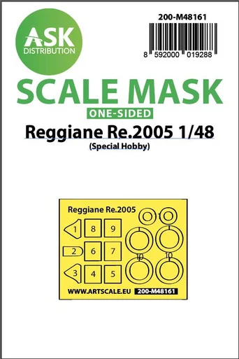 1/48 Art Scale Reggiane Re.2005 one-sided fit express mask for Special Hobby