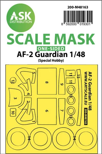 1/48 Art Scale AF-2 Guardian one-sided fit express mask for Special Hobby