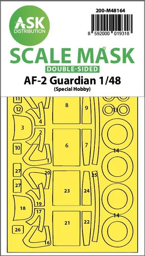 1/48 Art Scale AF-2 Guardian double-sided fit express mask for Special Hobby