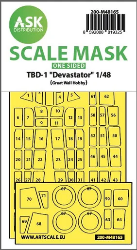 1/48 Art Scale TBD-1 Devastator one-sided fit express mask for Great Wall Hobby