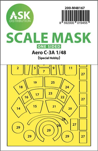 1/48 Art Scale Aero C-3A one-sided express fit mask for Special Hobby