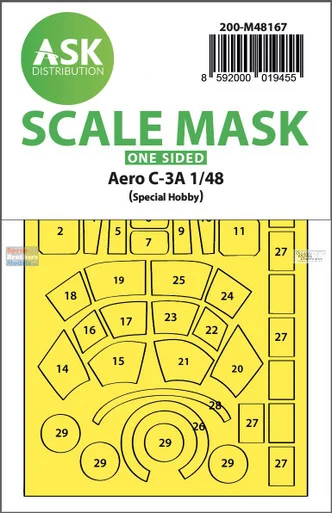 ASKM48167 1:48 ASK/Art Scale Mask - Aero C-3A (SPH kit)