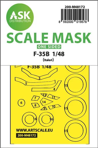 1/48 Art Scale F-35B one-sided express fit mask for Italeri