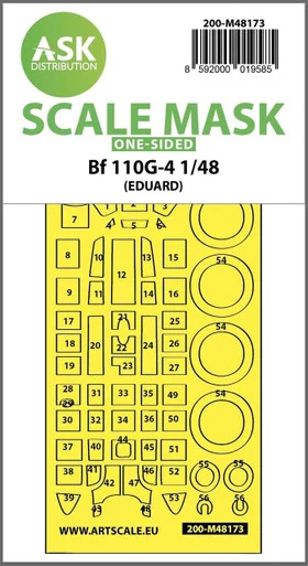 1/48 Art Scale Me 110G-4 one-sided express fit mask for Eduard