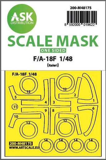 1/48 Art Scale F/A-18F one-sided express fit mask for Italeri