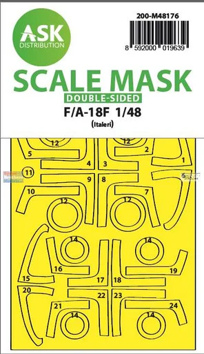 ASKM48176 1:48 ASK/Art Scale Double Sided Mask - F-18F Super Hornet (ITA kit)