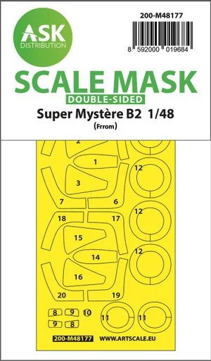 1/48 Art Scale Super Mystere B2 double-sided express fit mask for FRROM - Special Hobby