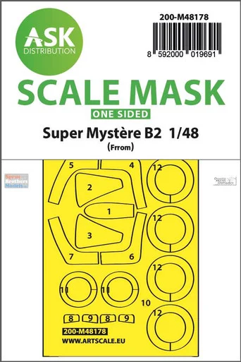 ASKM48178 1:48 ASK/Art Scale Mask - Super Mystere B2 (SPH kit)