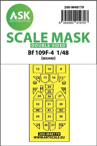 1/48 Art Scale Messerschmitt Bf 109F double-sided express mask, self-adhesive and pre-cutted for Eduard