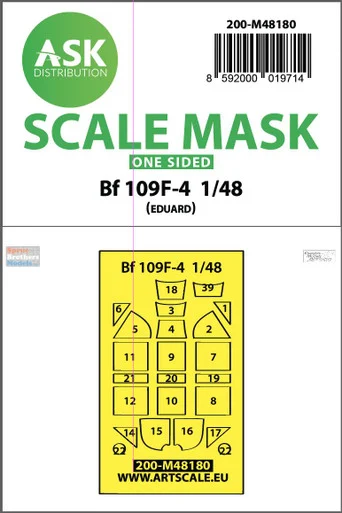 ASKM48180 1:48 ASK/Art Scale Mask - Bf109F (EDU kit)