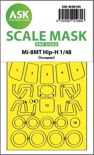 1/48 Art Scale Mil Mi-8MT one-sided express fit mask for Trumpeter