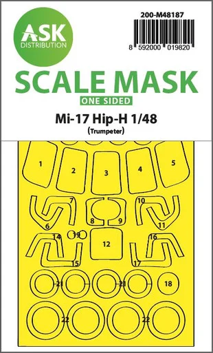 1/48 Art Scale Mil Mi-17 Hip-H one-sided express fit mask for Trumpeter