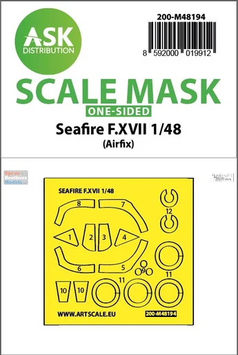 ASKM48194 1:48 ASK/Art Scale Mask - Seafire F.XVII (AFX kit)