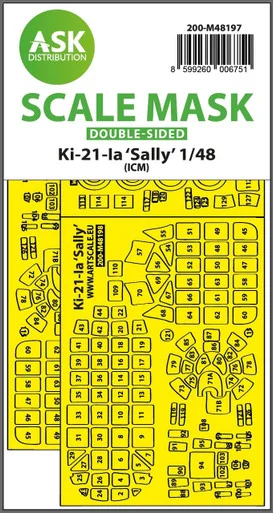 1/48 Art Scale Ki-21-Ia Sally double-sided express fit mask for ICM