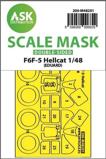 1/48 Art Scale F6F-5 Hellcat double-sided express fit mask for Eduard