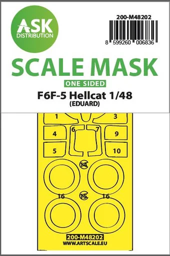 1/48 Art Scale F6F-5 Hellcat one-sided express fit mask for Eduard