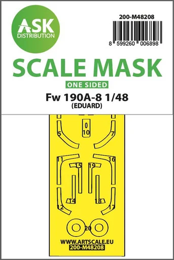 1/48 Art Scale Fw 190A-8 one-sided express fit mask for Eduard