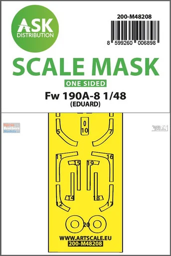 ASKM48208 1:48 ASK/Art Scale Mask - Fw190A-8 (EDU kit)