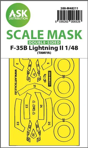 1/48 Art Scale F-35B Lightning II double-sided express fit mask for Tamiya