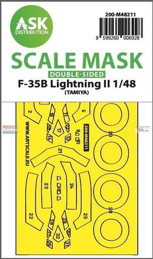 ASKM48211 1:48 ASK/Art Scale Double Sided Mask - F-35B Lightning II (TAM kit)
