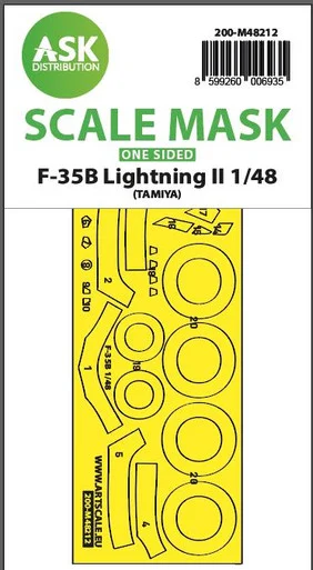 1/48 Art Scale F-35B Lightning II one-sided express fit mask for Tamiya
