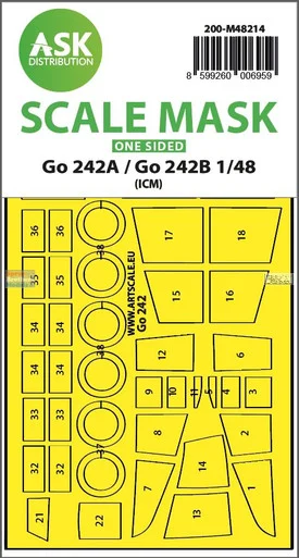 ASKM48214 1:48 ASK/Art Scale Mask - Go242A Go242B (ICM kit)