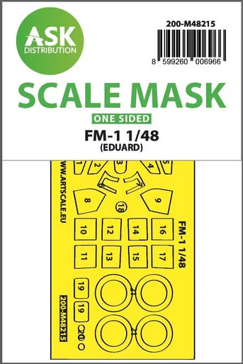 1/48 Art Scale FM-1 one-sided express fit mask for Eduard