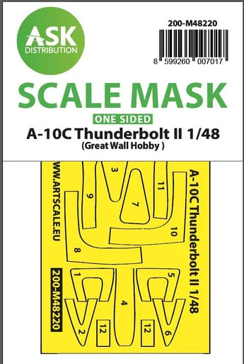 1/48 Art Scale A-10C Thunderbolt II one-sided express fit mask for GWH