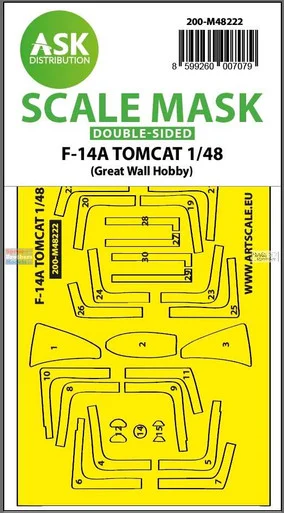 ASKM48222 1:48 ASK/Art Scale Double Sided Mask - F-14A Tomcat (GWH kit)