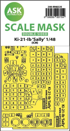 1/48 Art Scale Ki-21-Ib Sally double-sided express fit mask for ICM