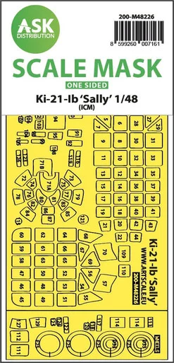 1/48 Art Scale Ki-21-Ib Sally one-sided express fit mask for ICM