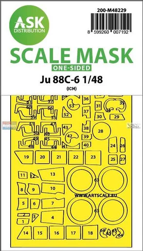 ASKM48229 1:48 ASK/Art Scale Mask - Ju88C-6 (ICM kit)