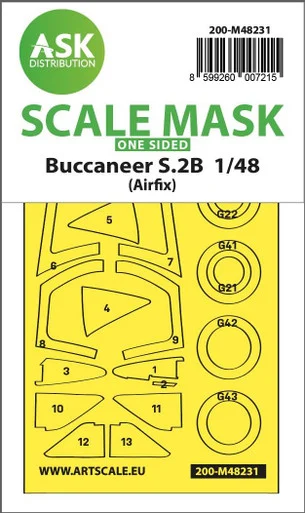 1/48 Art Scale Buccaneer S.2B one-sided express fit mask for Airfix
