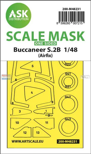 ASKM48231 1:48 ASK/Art Scale Mask - Buccaneer S.2B (AFX kit)