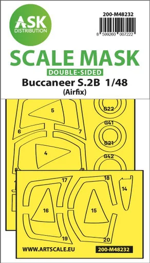 1/48 Art Scale Buccaneer S.2B double-sided express fit mask for Airfix