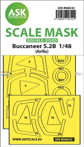 ASKM48232 1:48 ASK/Art Scale Double Sided Mask - Buccaneer S.2B (AFX kit)