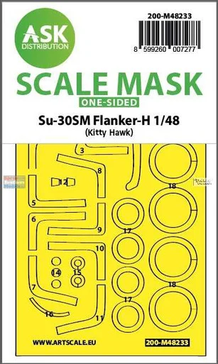 ASKM48233 1:48 ASK/Art Scale Mask - Su-30SM Flanker-H (ZIM/KTH kit)