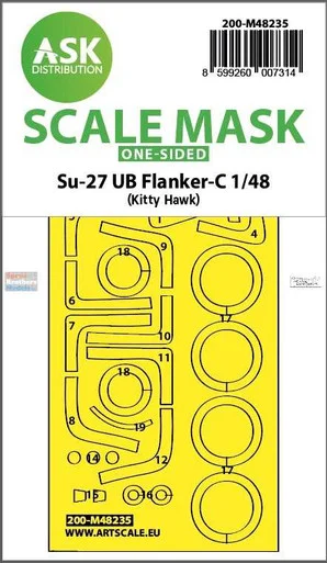 ASKM48235 1:48 ASK/Art Scale Mask - Su-27UB Flanker-C (ZIM/KTH kit)