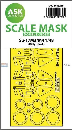 ASKM48238 1:48 ASK/Art Scale Double Sided Mask - Su-17M3/M4 Fitter (ZIM/KTH kit)