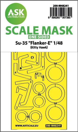 1/48 Art Scale Su-35 Flanker-E one-sided express fit mask for Kitty Hawk