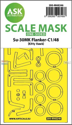 ASKM48246 1:48 ASK/Art Scale Mask - Su-30MK Flanker-C (ZIM/KTH kit)