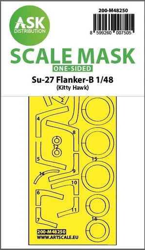 1/48 Art Scale Su-27 Flanker-Bone-sided express fit mask for Kitty Hawk