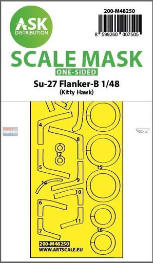 ASKM48250 1:48 ASK/Art Scale Mask - Su-27 Flanker-B (ZIM/KTH kit)